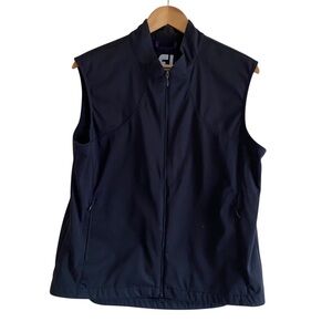 FootJoy FJ Full Zip Vest Woman Large Black Lightweight Gorpcore Golf